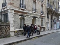 DSC2178  Après la conférence de Bruno Cabanis &#34;Le site géologique de Paris et ses anciennes carrières&#34;à la Maison des Associations du 5ème arrondissement, sortie sur le terrain : des Arènes de Lutèce au Panthéon.