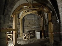 Réfection de la voûte par des apprentis.